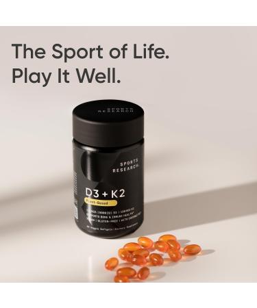 Sports Research Magtein Magnesium L-Threonate Capsules (2000mg 90 Capsules) Vegan Vitamin D3 + K2 w/Organic Coconut Oil (5000iu VIT. D 100mcg Mk7 VIT. K 60 Softgels) and L-Theanine (200mg 60 ct) - Buy Online on GoSupps.com