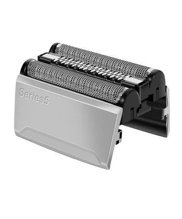 JOVNO replacement head for electric shaver series 5 B RA Un Series 52S 5050cc 5190cc electric shaver with intermediate cutter compatible with 5090cc 5040s 5147S silver with 1 cleaning brush