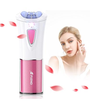 Women's Epilator Wireless Facial Epilator for Face & Body Electric Face Epelator with LED Light Painless Mini Epilator for Intimate Area Face Armpit Leg Bikini Zone Rose