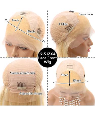 SPARKLE DIVA 20 613 Lace Front Wig Body Wave 150% Density Blonde Brazilian Human Hair Pre Plucked with Baby Hair - Buy Online on GoSupps.com