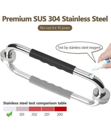 2 Pack 16 Inch Anti-Slip Bathroom Handicap Grab Bars for Seniors - Tesuchan 16inch - Buy Online on GoSupps.com