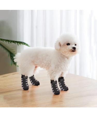 Ranypet Indoor Anti-Slip Socks for Dogs | 3 Pairs of Soft Adjustable Paw Protection for Seniors | Traction Control on Hardwood Floors - S S Paws Pattern - Buy Online on GoSupps.com