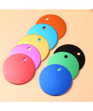 Milists 25 Pack Aluminum Alloy Round Blank Tags for Pet DIY - 3.5cm (1.4in) - Ideal Traction Rope Accessories - Buy Online on GoSupps.com