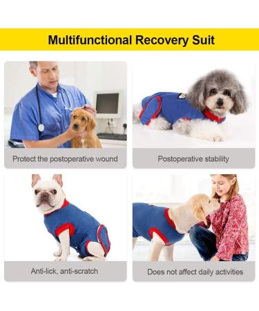 Vanansa Dog Surgery Recovery Suit for after Surgery Dog Recovery Suit Protect Puppy Wounds After Surgery for Male/Female Dog M Blue Blue M - Buy Online on GoSupps.com
