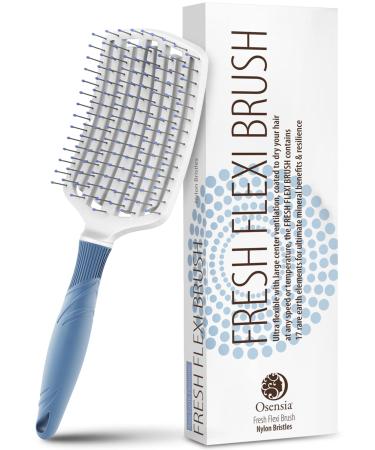 Detangling Brush - Ceramic Paddle Detangler Brush for Curly  Thick  and Straight Hair - Dry and Wet Hair Brush Quickly Detangles and Smooths hair - Hair Brush for Women and Men (Nylon)