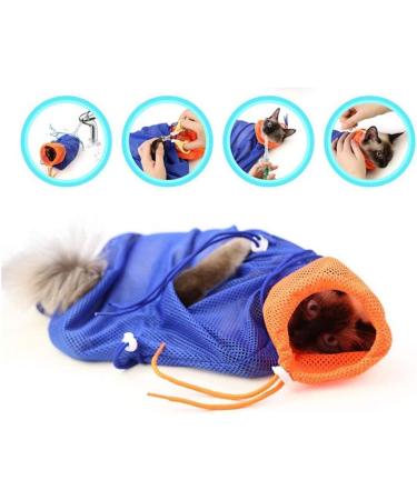 Cat Grooming Bag - Polyester Soft Mesh for Bathing, Injecting, Examining, Nail Trimming - Scratch & Bite Resistant - Buy Online on GoSupps.com