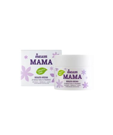 Melem Mama 300 ml Cr me de soin pour le corps avec hydratant Effet apaisant et rajeunissant sur la peau pendant la grossesse en cas de changements de poids pour une protection contre les vergetures