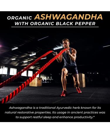 Oomph Naturals Organic Ashwagandha 675mg Vegan Capsules - 60 Day Supply for Stress Relief, Mood & Immune Support - Buy Online on GoSupps.com