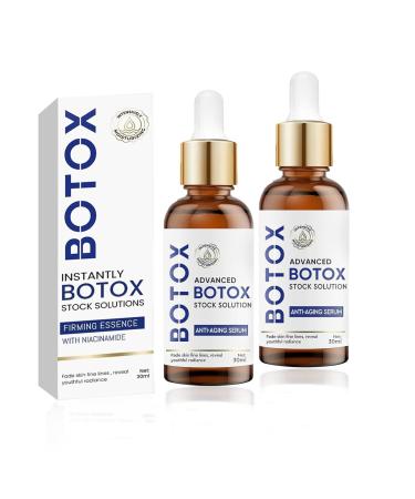 2PC Botox Face Serum Botox Female Facial Essence Instant Face Lifting Cream with Vitamin C & E