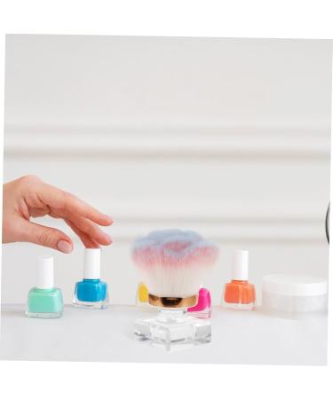 POPETPOP Nail Brush Nail Art Brush Duster Blush Brush Nail Scrubber Nail with Handle Nail Cleaning Brush Nail Cleaner Brush Nail Dust Brush Mushroom Head Artificial Fiber Round 7.50X6.00X6.00CM Picture 3 - Buy Online on GoSupps.com