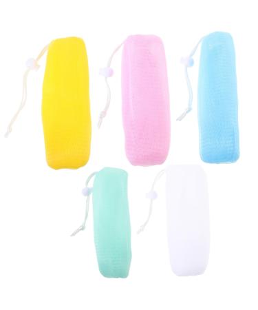 Beaupretty 10 Pcs soap sleeves for soap bars drawstring soap mesh loofah pouch soap bar loofah soap bubble pouch bubble mesh bag soap bubble mesh soap drawstring mesh strip net cleansing 1 Count (Pack of 1) As Shownx2pcs