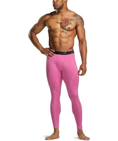 TSLA 2 Pack Men's Thermal Compression Underwear - Winter Sports Leggings with Fleece Lining - Light Grey/Pink XL - Buy Online on GoSupps.com