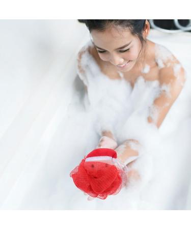 FRCOLOR Christmas Bath Loofahs - Santa & Snowman Shower Sponges Exfoliating Mesh Ball & Back Scrubber for Kids & Adults - Buy Online on GoSupps.com