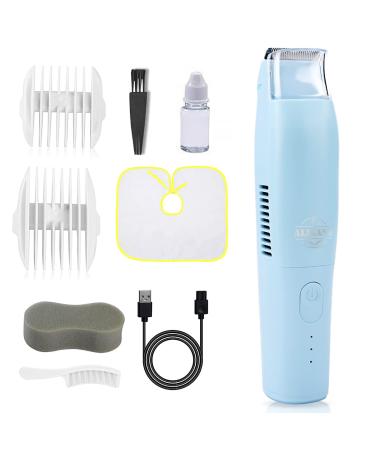 E-Hunter Baby Hair Clippers with Vacuum for Baby  Infants  Children  Kids and Newborn  Waterproof Rechargeable Cordless Hair Trimmer with 2 Guide Combs & Haircut Cape