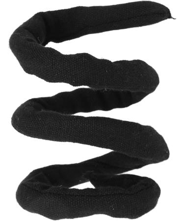 Spiral Lock Hair Ties Bendable Long Dreadlock Ponytail Holder for Thick Curly Hair Pure Black - Buy Online on GoSupps.com