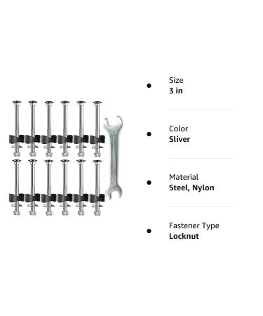 POROHOM 12 PCS Trampoline Replacement Screws - Anti-Loose Bolts and Nuts for Stability - Buy Online on GoSupps.com