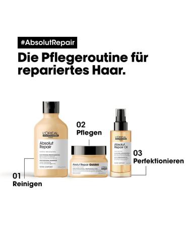 L'Or al Professionnel Repairing Hair Mask for Stressed & Dry Hair | Quinoa Infused | Series Expert Absolutely Repair Gold Mask - Shop Internationally - Buy Online on GoSupps.com