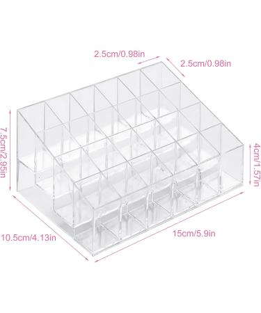 Yaxidaever 24 Slots Lipstick Storage Organizer - Acrylic Display Stand for Lipsticks - Elegant White Cosmetic Holder - Buy Online on GoSupps.com