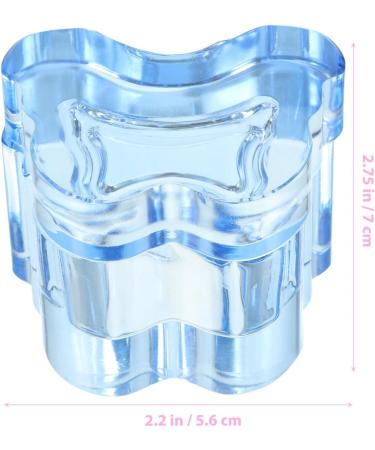 Beavorty Glass Crystal Dappen Dish with Lid Bowl Cup Nail Dappen Cup Nail Art Dappen Bowl Jewelry Bowl Manicure Brush Pen Tools Holder for Acrylic Liquid Powder Nail Blue - Buy Online on GoSupps.com