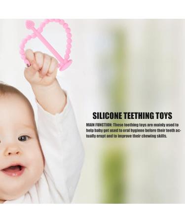 5PCS Infant Teether Toys with Bumps Design | Food Grade Silicone Baby Teething Toy for Oral Development | Suction Cup Included - Buy Online on GoSupps.com