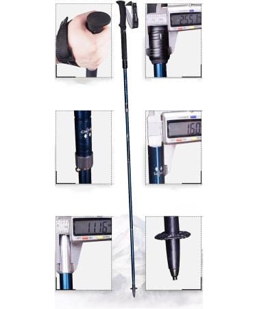 Folding Trekking Pole Ultra-Light 5-Section Outdoor Walking Stick Walking Stick Mountain Climbing Telescopic Walking Stick 7075 Lightweight Aluminum Alloy Multi-Functional Sports Equipment(Color:A) - Buy Online on GoSupps.com