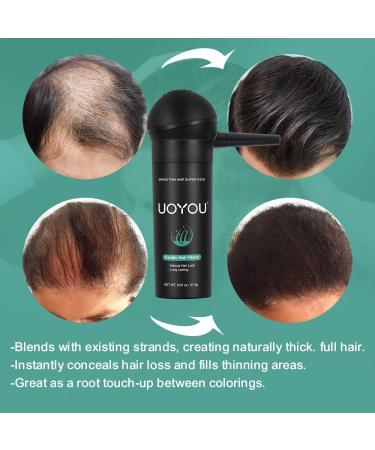 UOYOU Light Blonde Hair Fibres 27.5g Bottle | Natural Keratin Hair Loss Concealer for Men and Women | Hair Building Fibres Powder - Pack of 1 - Buy Online on GoSupps.com