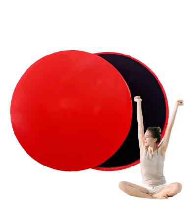 Zceplem Workout-Slider Workout-Slider Disc |Double-sided fitness slide exercise slides slices fitness slider equipment Pilates slider 2 slide slices for abdominal and trunk training red