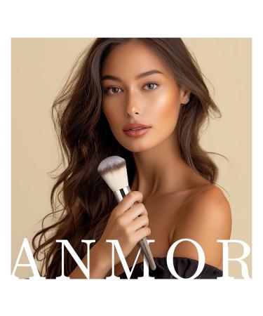 Anmor Professional Large Fluffy Powder Brush | Best Makeup Brush for Blush Bronzer & Setting Powder - Soft Synthetic Bristles #0112-18 - Buy Online on GoSupps.com