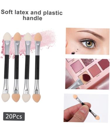FOYTOKI 20pcs Latex Eye Shadow Stick Dual Sides Eyeshadow Double-ended Eye Shadow Brush Plastic - Buy Online on GoSupps.com