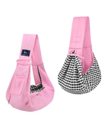 Cuby dog carrier bag for dogs and cats turnable for pets adjustable size soft bag and carrying bag suitable for puppies small dogs and cats classic pink classic pink small