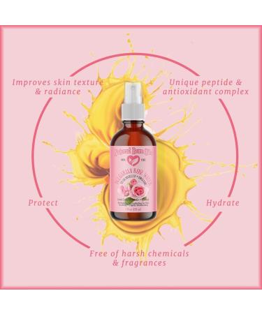 Natural Born Oils 4oz Rose Water Hydrosol 100% Pure and Natural Organic Steam-distilled Facial Toner Cleanser with Sprayer - Buy Online on GoSupps.com