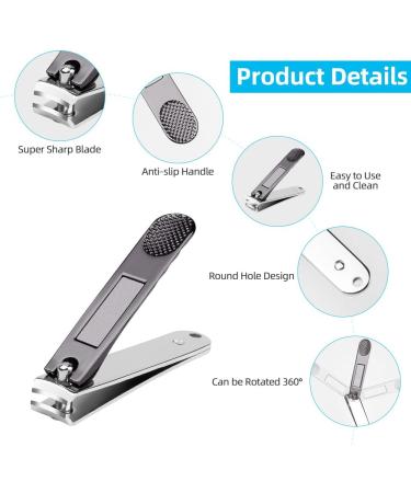 Lophe 3PC Manicure Set - Professional Stainless Steel Nail Clippers & Scissors Kit for Home & Travel | Nail Care for Women Men & Seniors - Buy Online on GoSupps.com