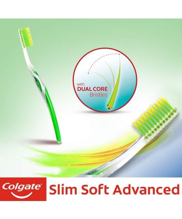 Colgate Slim Soft Advanced Toothbrush for Adults Ultra Soft Multicolor Manual 1 Piece | International Shipping - Buy Online on GoSupps.com