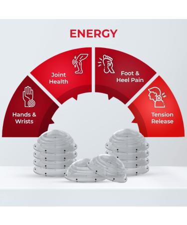 Ionic Energy Cupping Therapy Set - Silicone Cups for Trigger Points, Joints, Arthritis, Plantar Fasciitis, Foot Pain & Swelling - Buy Online on GoSupps.com
