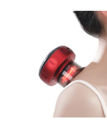 Gugxiom Electric Cupping set electric GUA SHA massage cup new cupping cupping massage device suitable for neck shoulder and back massage scratching and other purposes (red)