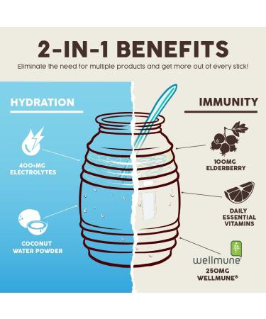 Salud 2-in-1 Hydration & Immunity Electrolytes Powder - Horchata Jamaica Drink Mix Elderberry Vegan Low-Calorie Non-GMO - 15 Servings - Buy Online on GoSupps.com