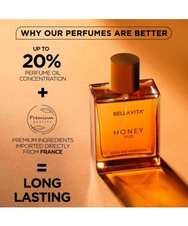 Bell.a Vita Luxury Honey Oud Unisex Eau De Parfum with Bergamot Patchouli Vanilla|Premium Long Lasting Sweet & Spicy Fragrance for Men & Women 100ML - Buy Online on GoSupps.com