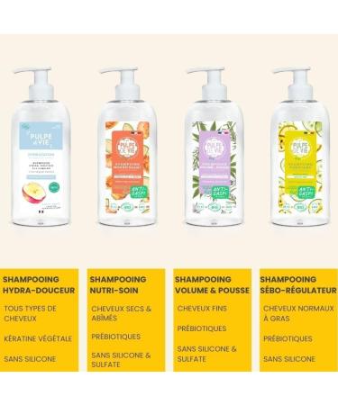  Pulpe de Vie Pulpe de Vie - Volume & Growth Shampoo Certified Organic Bob Marl hair XL 400 ml - Zero Waste! Hemp - Voluminous & Healthy Hair - Organic - Buy Online on GoSupps.com
