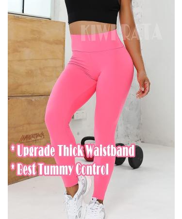 KIWI RATA Women's High Waist Scrunch Butt Yoga Pants - Rose, XL | Tummy Control Sport Leggings - Buy Online on GoSupps.com