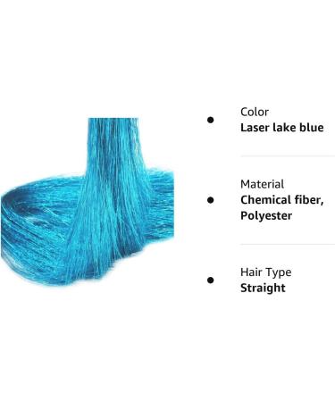 Sparkly Gold Hair Tinsel Extensions - Holographic 250 Strands for Women & Girls | Lake Blue - Buy Online on GoSupps.com
