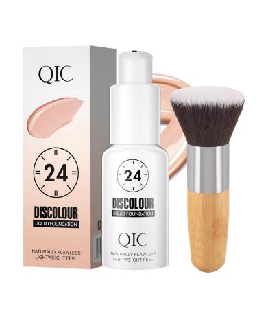 EONFAVE Modified Foundation Long Lasting Natural Flawless Liquid Foundation Makeup Light Feeling Cashmere Lightens and Evens Skin Tone Foundation Makeup Suitable for Medium