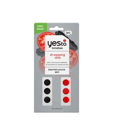 Yes To Tomatoes Detoxifying Charcoal Zit Zapping Dots, Red, 24 Count (1025182) Breakout Prone Skin