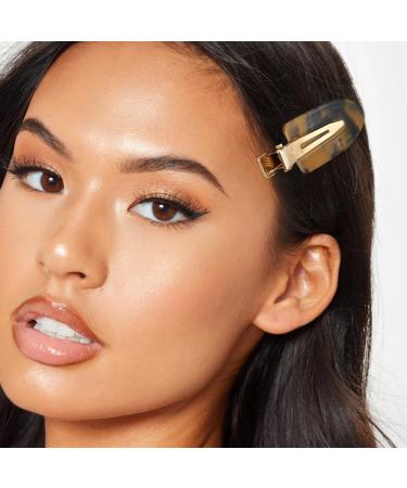 Canitor No Bend Hair Clips 4Pcs - Creaseless Acrylic Resin Tortoise Shell Clips for Women - Buy Online on GoSupps.com
