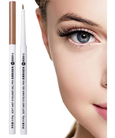 Eyeliner Gel Pencil | Fine Tip Waterproof Liner Sweatproof Long Lasting Smooth Eye Makeup Glides On Easily To Create Any Look For Women Makeup Rowces #03 Dial the Sand - Buy Online on GoSupps.com
