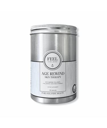 FEEL ICELAND | Age Rewind | Skin Therapy  Skin & Hydration Support Supplement Pills with Hydrolyzed Marine Collagen and Hyaluronic Acid 180 Capsules