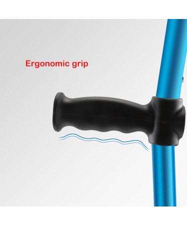 Adult Folding Forearm Crutch with OpeCuff Blue Portable Adjustable Walking Stick for Elderly Disabled and Physically Impaired 1 Unit Run forward - Buy Online on GoSupps.com