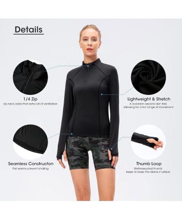 Tesuwel Women's 1/4 Zip Athletic Shirt with Thumbholes | UPF 50+ | Quick Dry | XX-Large - Buy Online on GoSupps.com