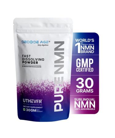YANG Pure NMN | 99.9% Pure Beta NMN | High Bioavailability | NAD+ Booster for Energy Metabolism Cellular Repair & Skin Health | 30gm 100 Servings
