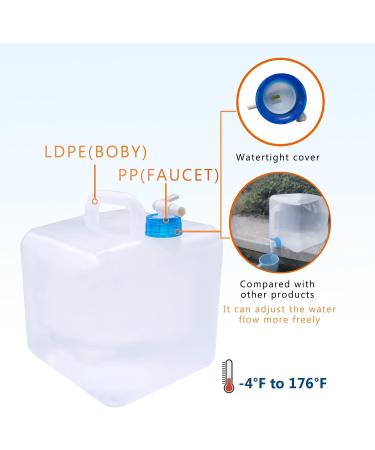 Collapsible Water Container with Spigot - BPA-Free Camping Storage Jug - Foldable Portable Canteen for Outdoors - 2.6 Gallon Capacity - Buy Online on GoSupps.com