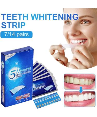 Teeth Whitening Strips for Sensitive Teeth - 7 Pouches/Box 14 Pieces - Buy Online on GoSupps.com
